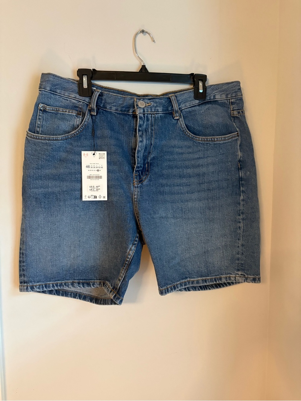 Zara Men's Light Blue Denim Jean Shorts